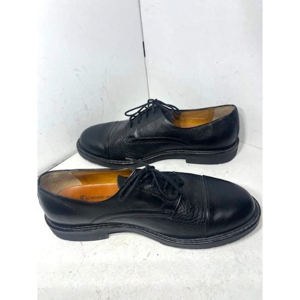 Mephisto Melchior Oxford Shoes Black Pebble Grain Leather Derby Mens 11.5